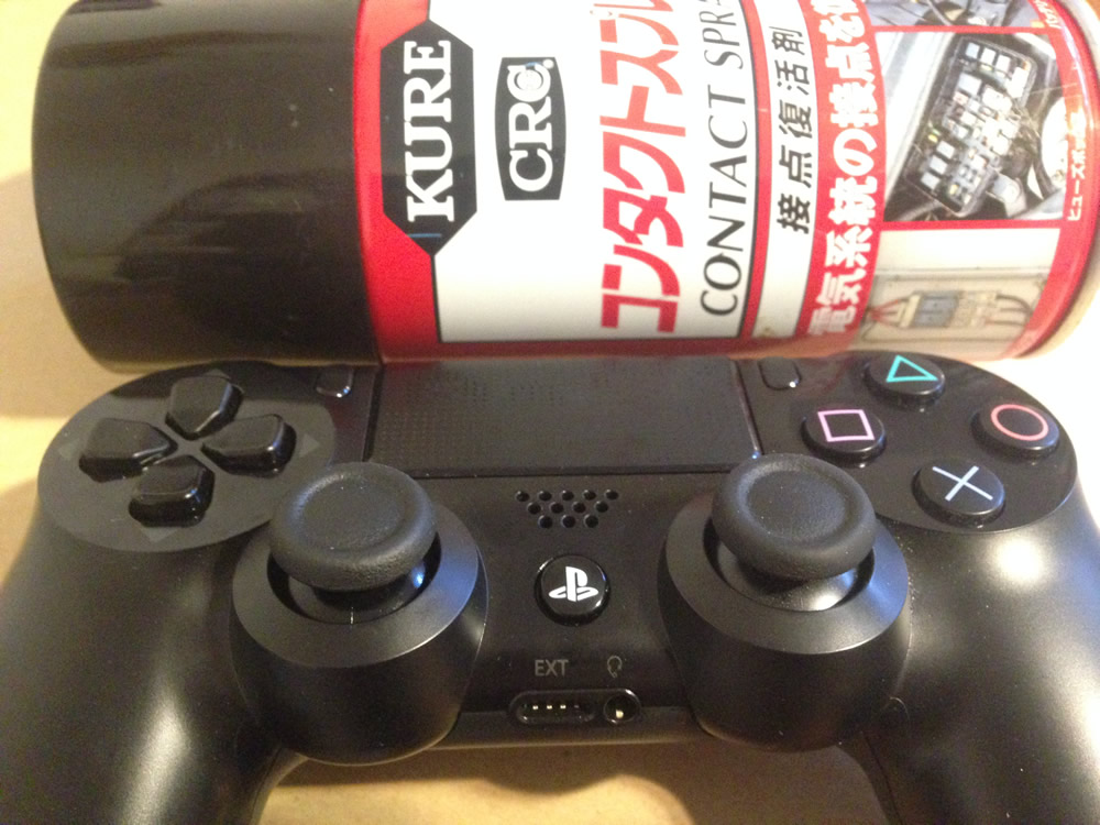 PS4コントローラーのL3ボタンを分解せずにスプレーでシュシュッと修理 