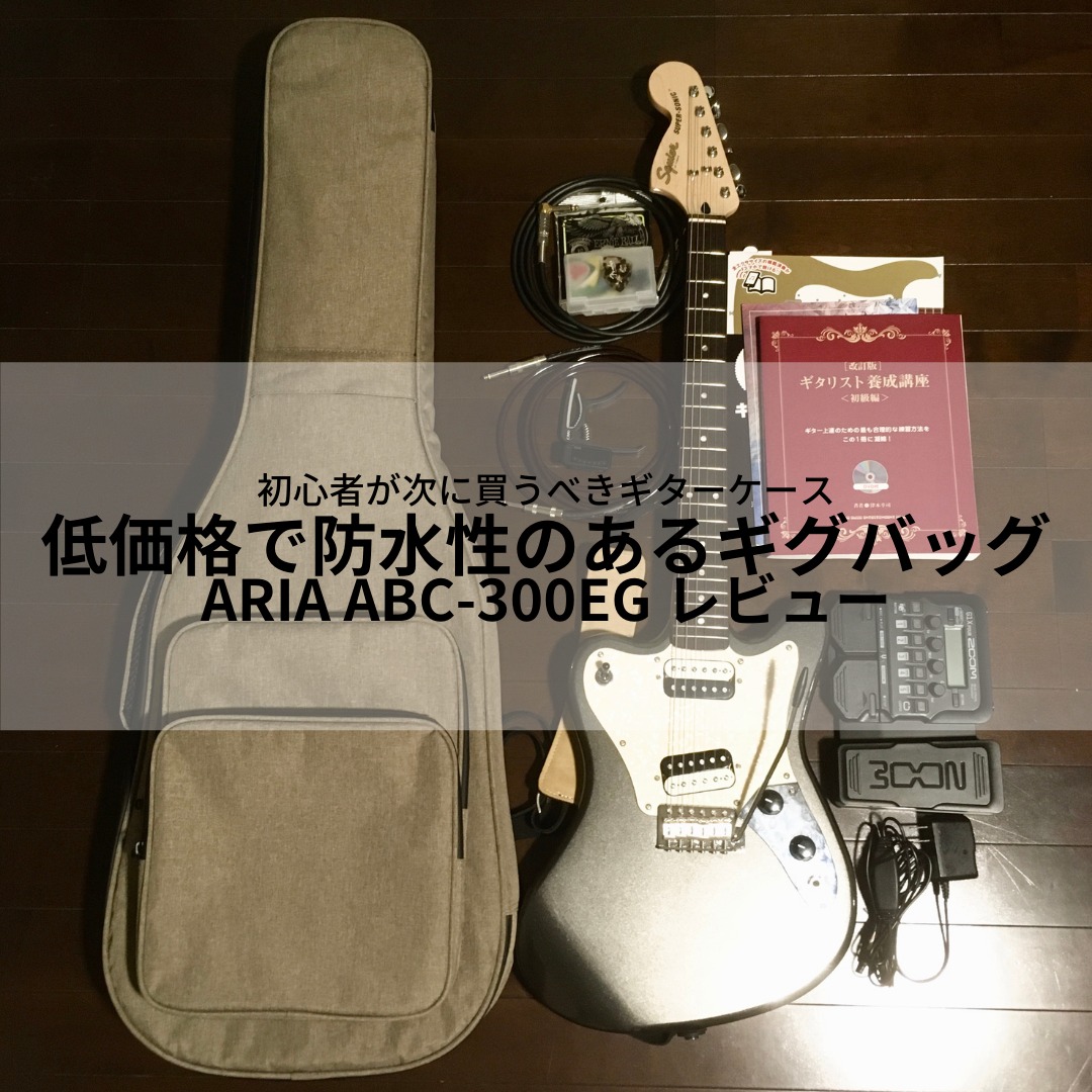初心者が次に買うべきギターケース ARIA ABC-300EG (低価格で防水性のあるギグバッグ) レビュー fps-ninja